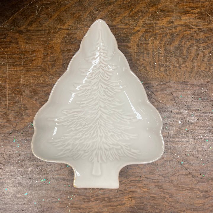 Christmas Tree Stoneware Plate