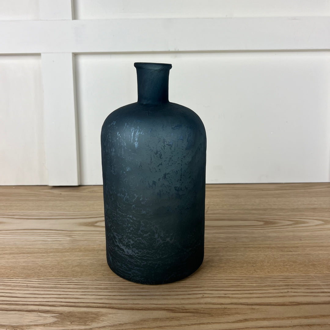 Blue Glass Bottles - Two Sizes