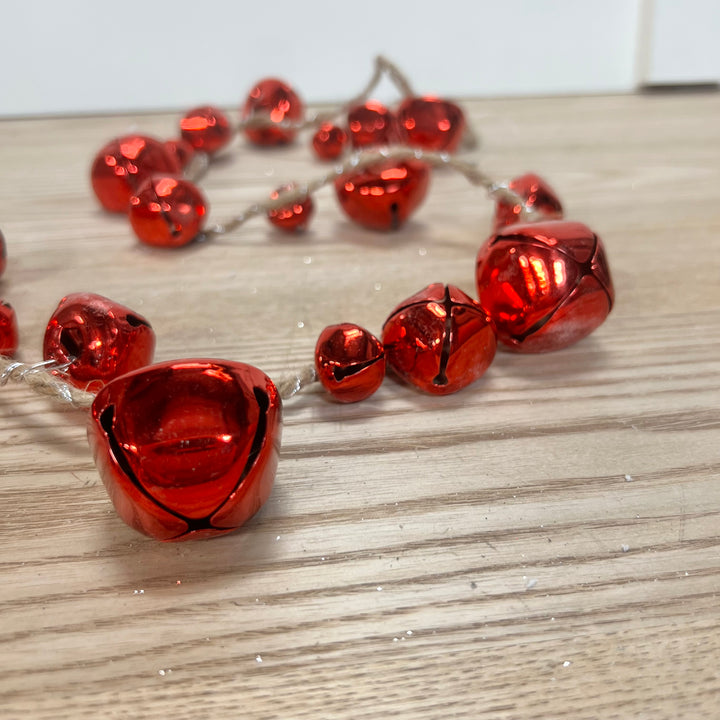 Shiny Red Jingle Bell Garland