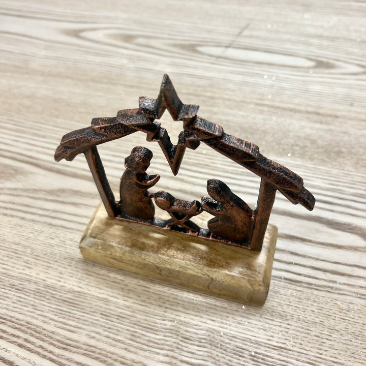 Copper and Wood Nativity Scenes