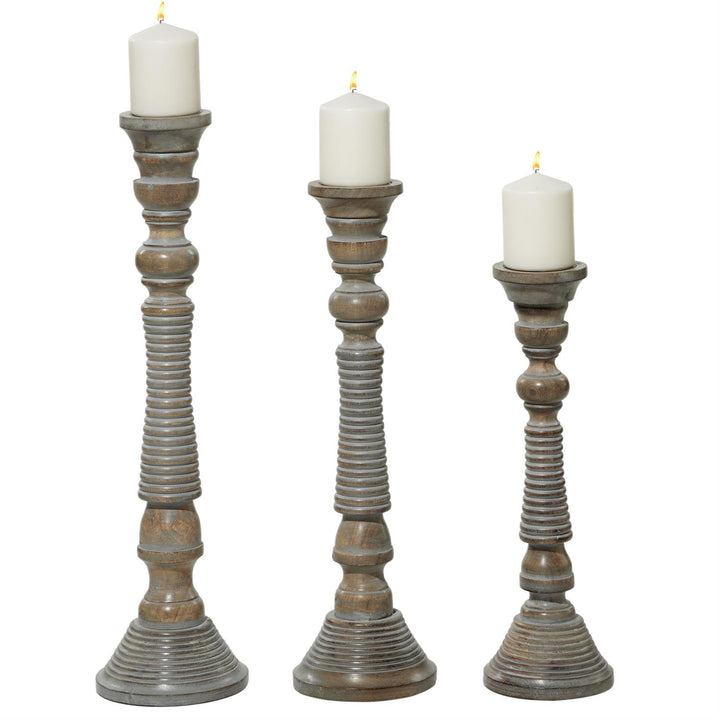 Gray Candle Stick Set