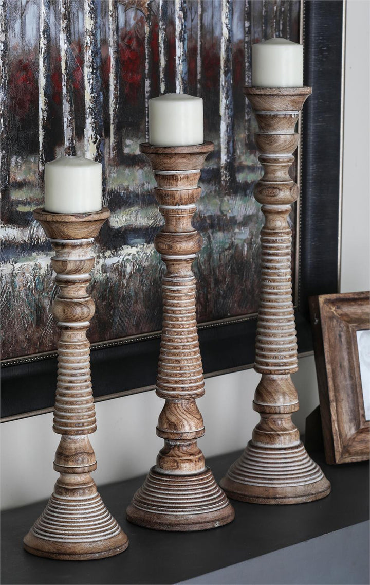 Gray Candle Stick Set