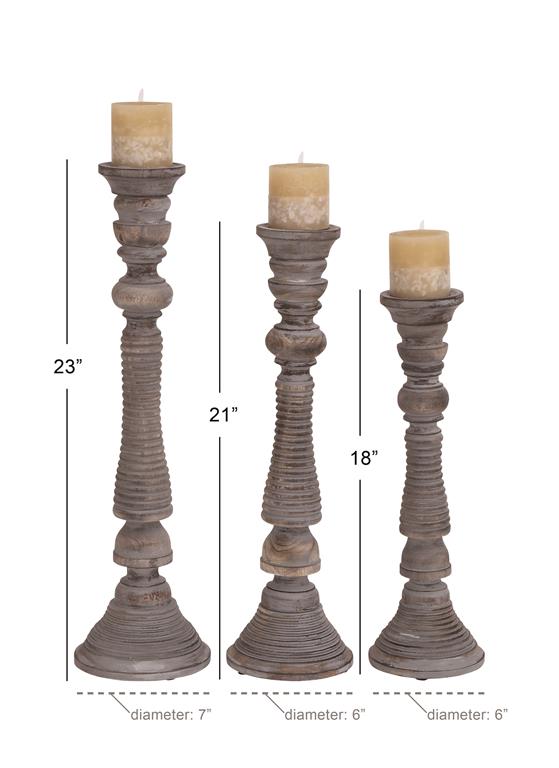 Gray Candle Stick Set