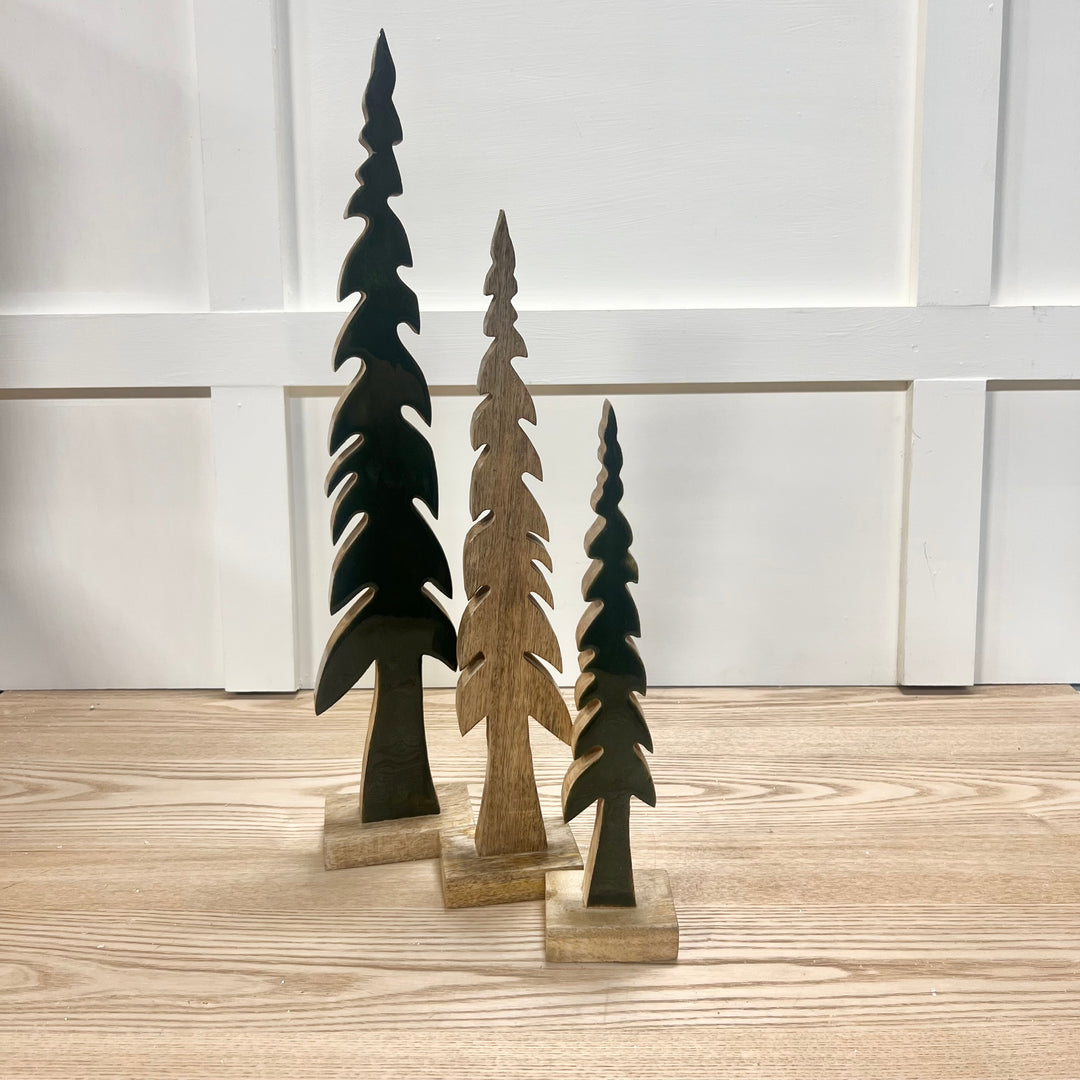 Dark Forest Green Mango Wood Trees