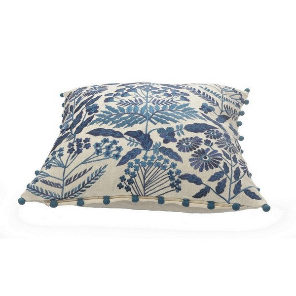 Navy Floral Pillow