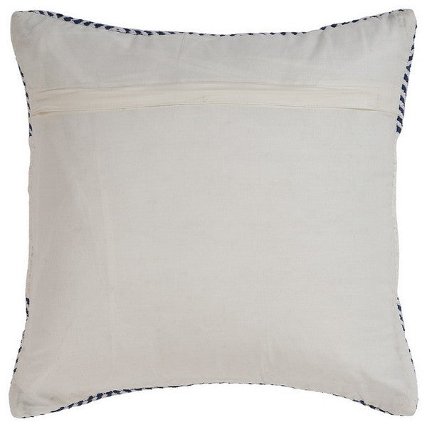 Blue and Ivory Pattern Pillow