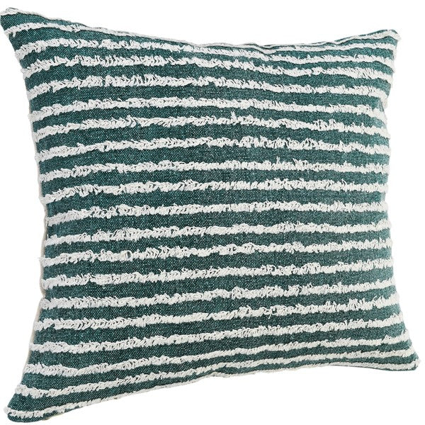 Green Striped Pillow