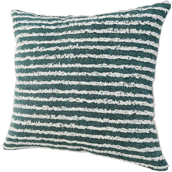 Green Striped Pillow