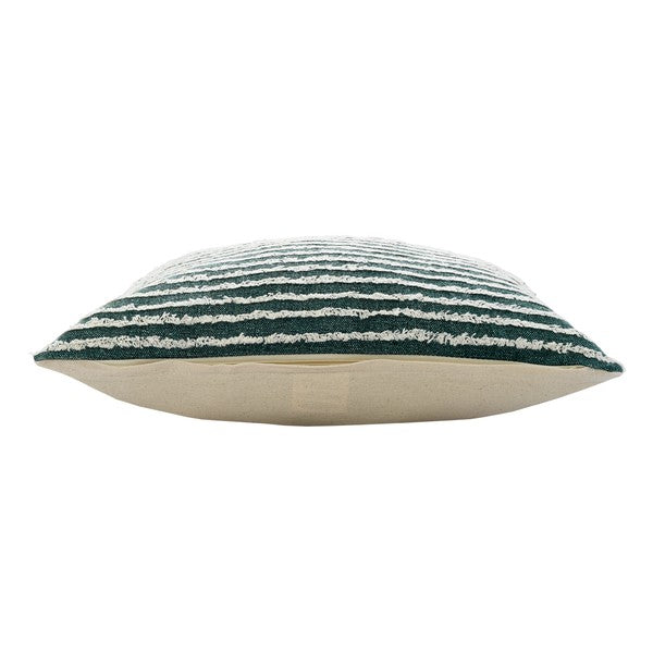 Green Striped Pillow