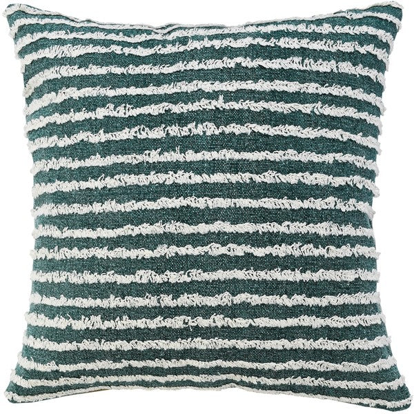 Green Striped Pillow