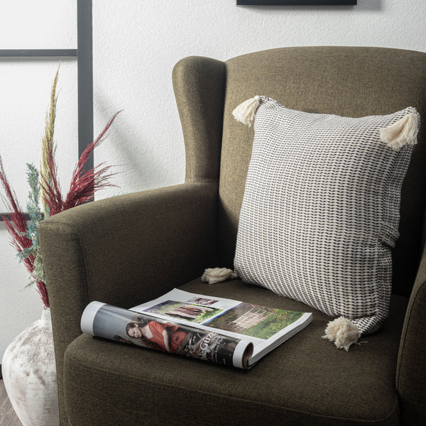 Navy Patterned Pillow