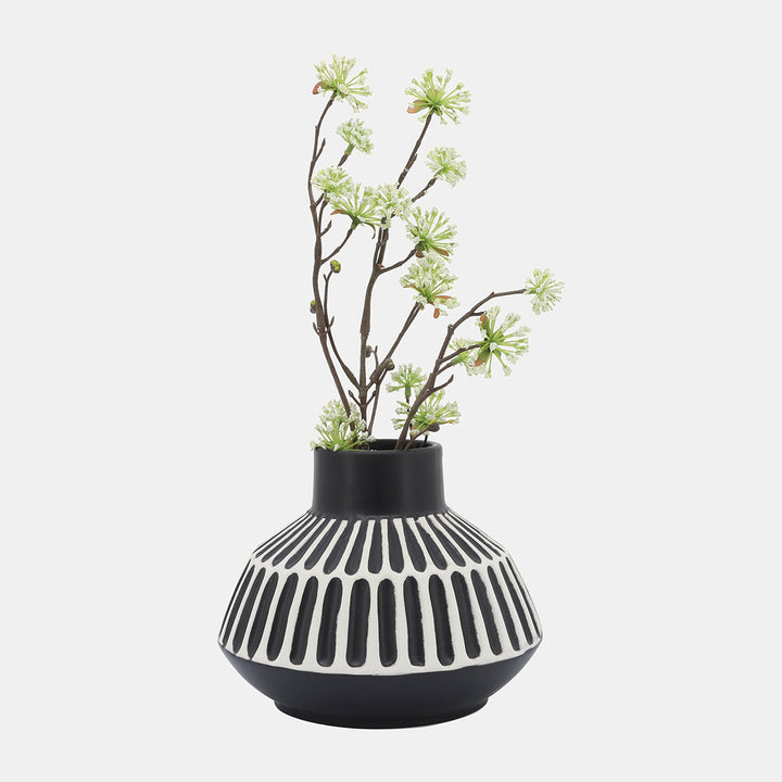 Ceramic Tribal Vase - Black