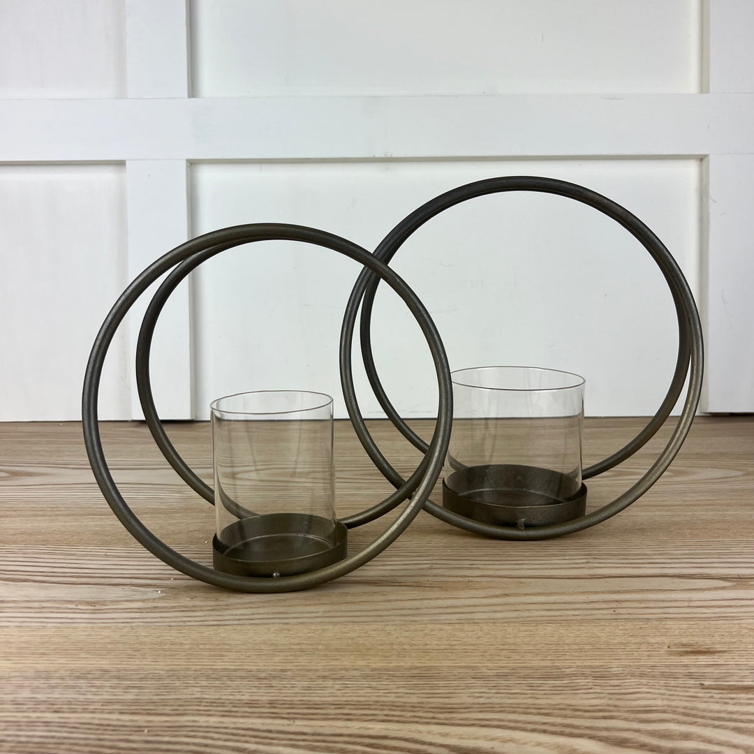 Champagne Gold Ring Candle Holder, 2 sizes available