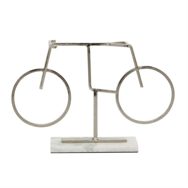 Silver Bicycle Statue