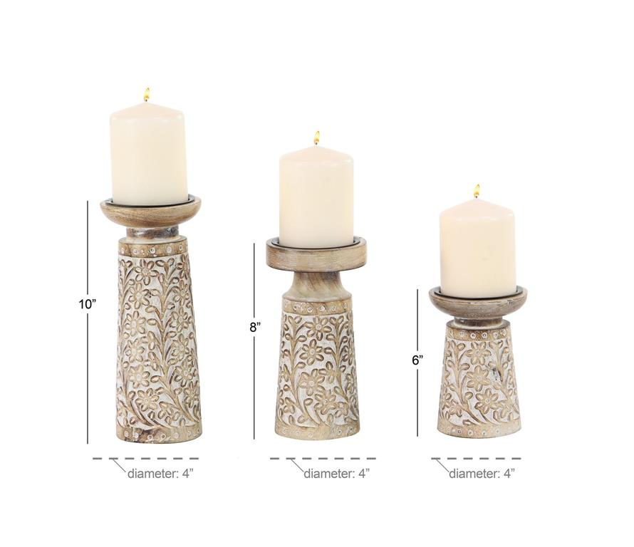 Decorative Wooden Candlesticks