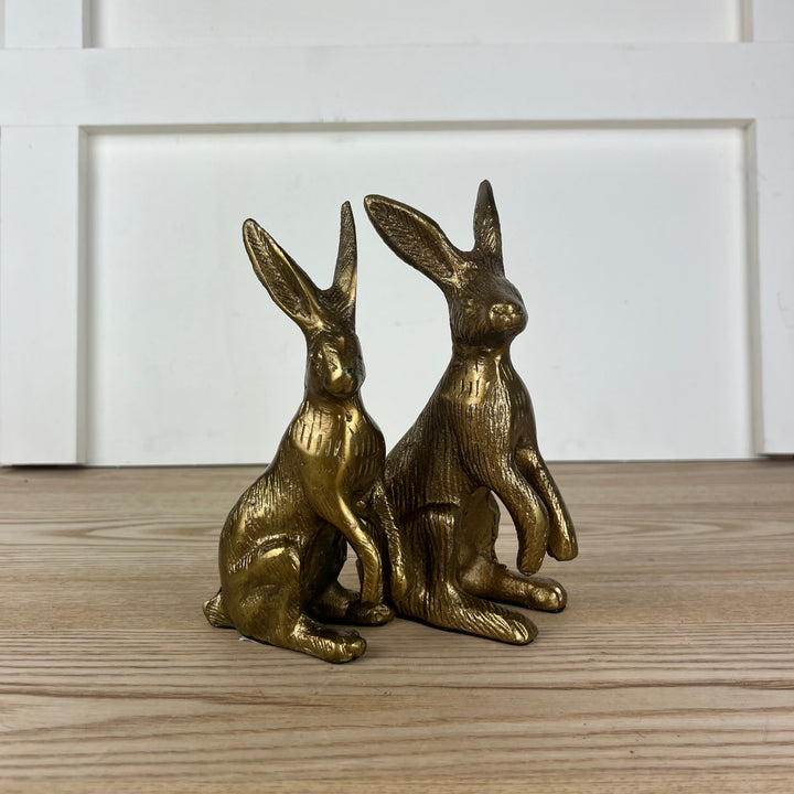 Standing Rabbit, Antique Gold Finish