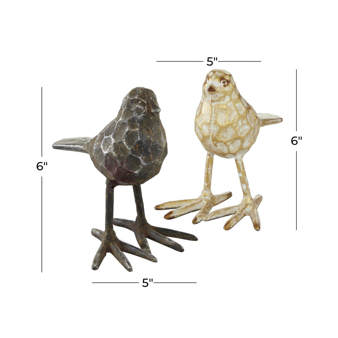 Large Cast Iron Birds, Two Colors Available