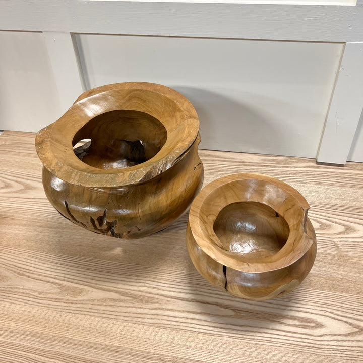 Teak Wood Vases