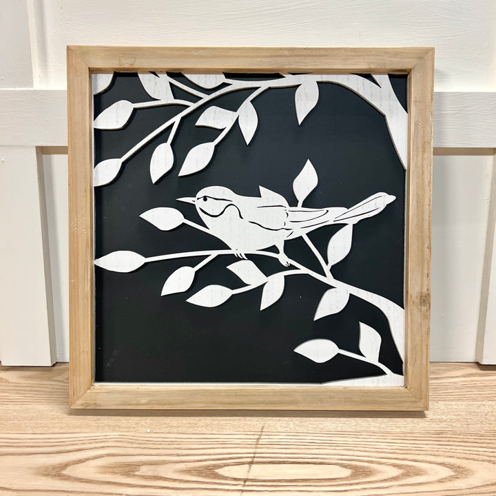 Black and White Bird Wall Art