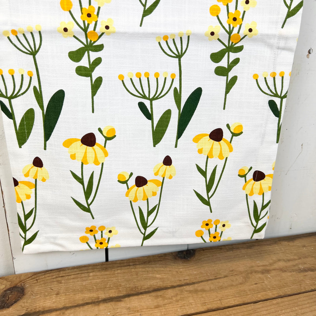 Yellow Floral Table Runner