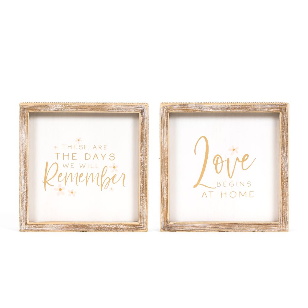 Love Begins at Home Reversible Signage