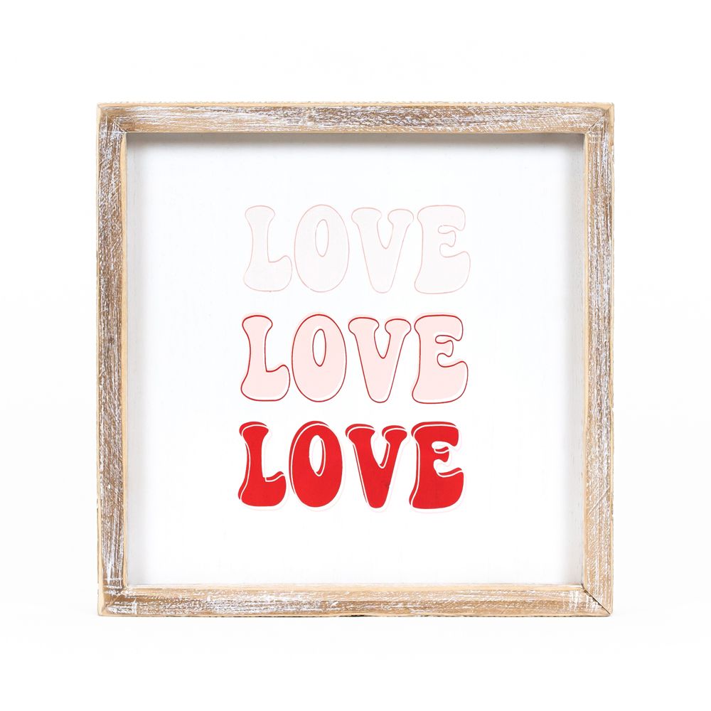 Love / Lucky Reversible Wooden Sign