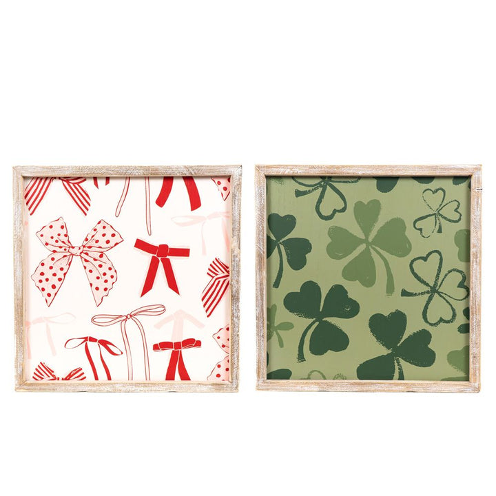 Ribbon and Clover Reversible Signage