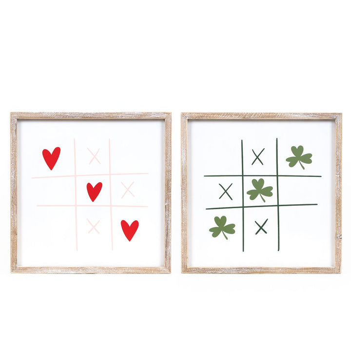 Tic Tac Toe - Reversible Wooden Sign