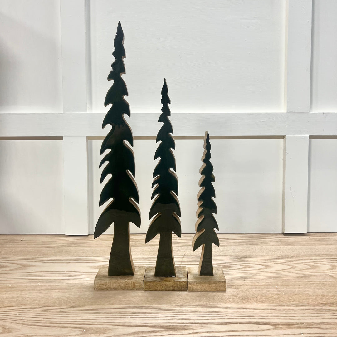 Dark Forest Green Mango Wood Trees