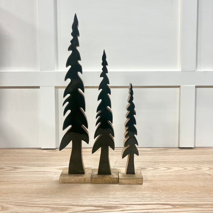 Dark Forest Green Mango Wood Trees