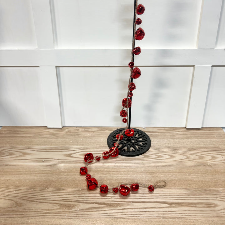 Shiny Red Jingle Bell Garland