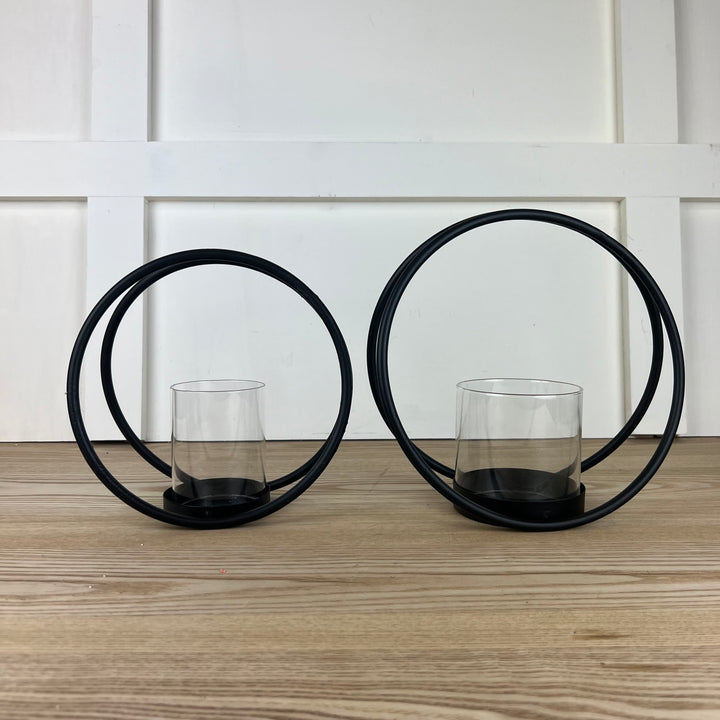 Black Ring Candle Holder, 2 sizes available