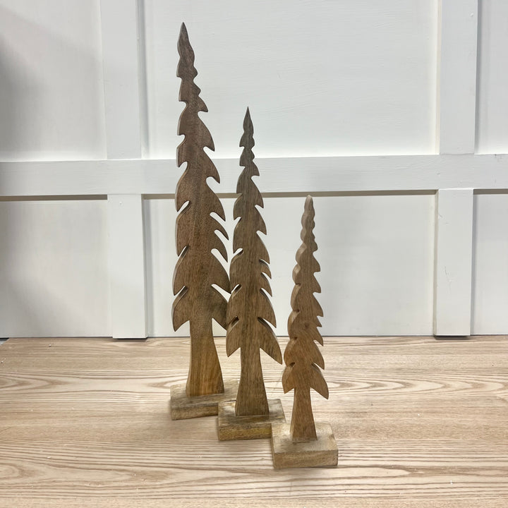 Dark Forest Green Mango Wood Trees