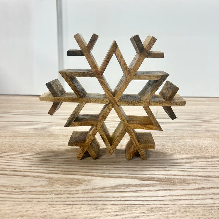 Mango Wood Snowflakes