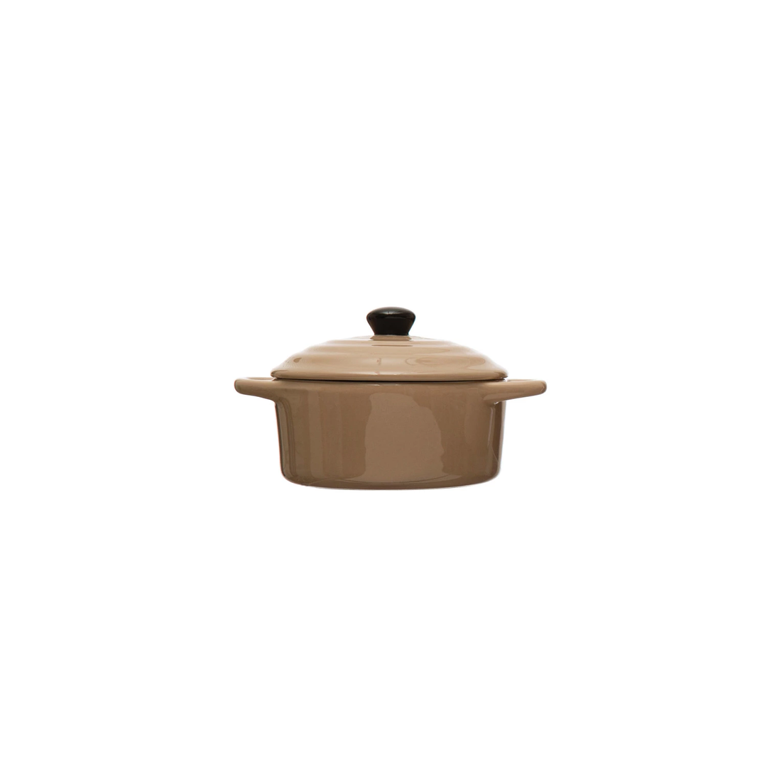 Stoneware Mini Baker w/ Lid - 1 cup, 4 Colors