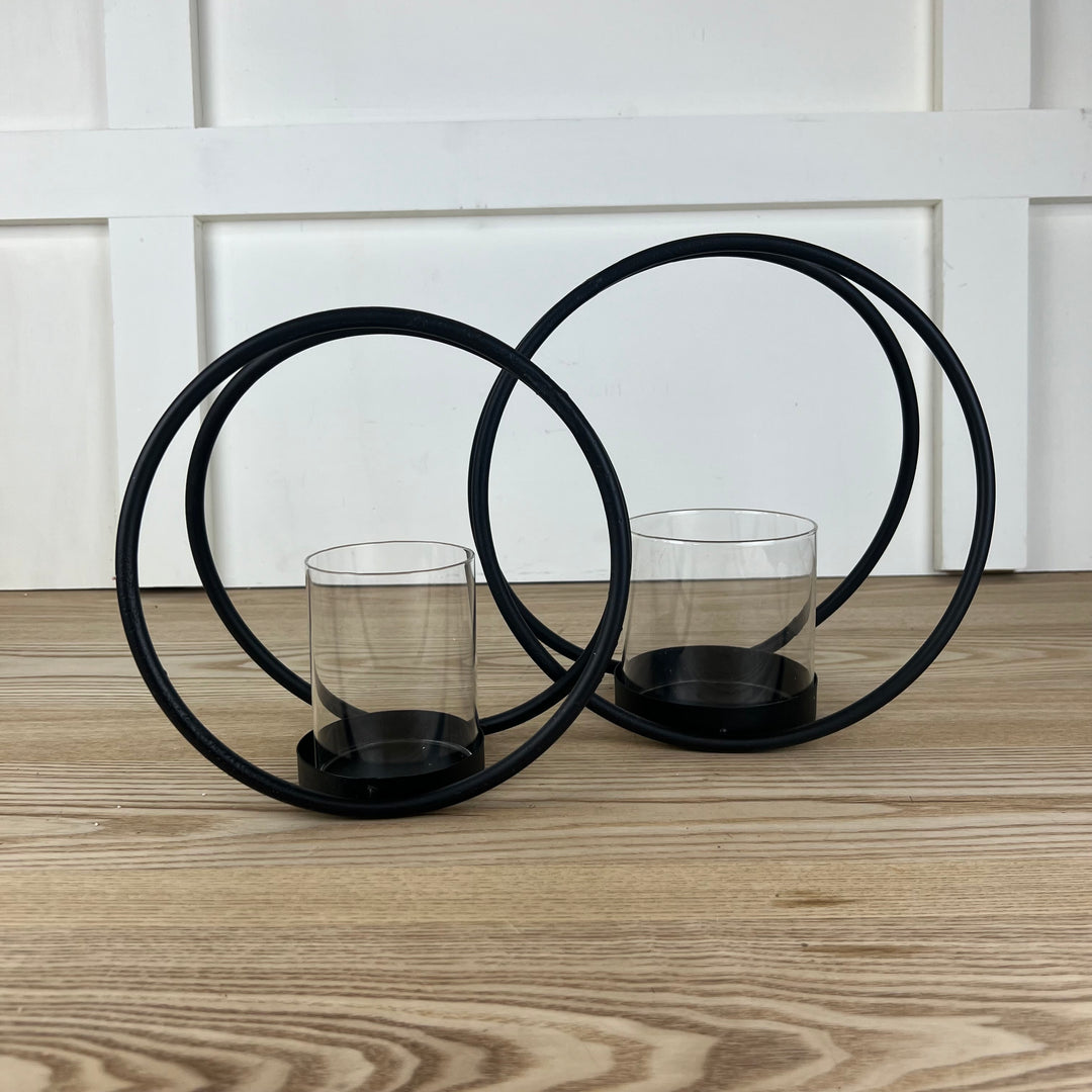 Black Ring Candle Holder, 2 sizes available