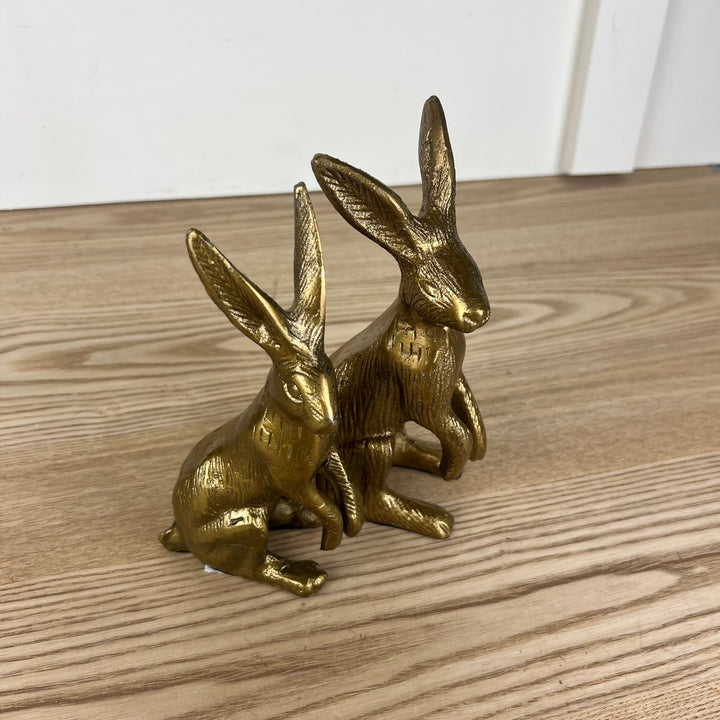 Standing Rabbit, Antique Gold Finish