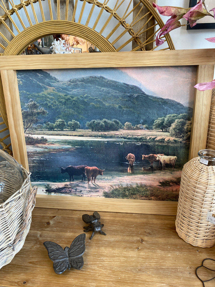 Mountain Stream Framed Canvas Print