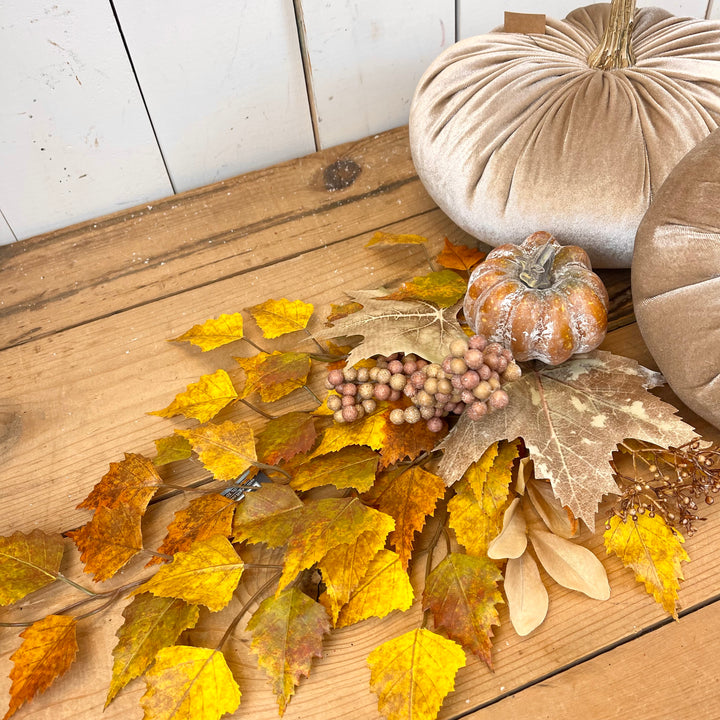 Birch Leaf Velvet Pumpkin Table Design Kit