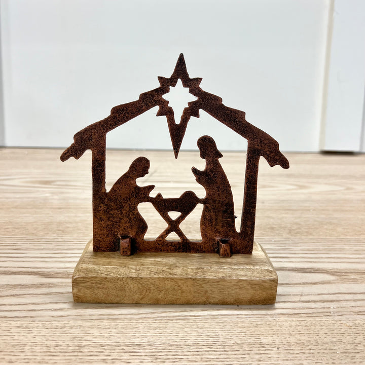 Copper and Wood Nativity Scenes