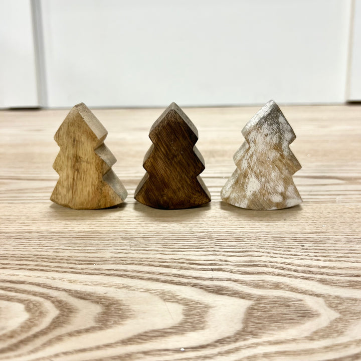 Mini Wooden Trees - Set of 3