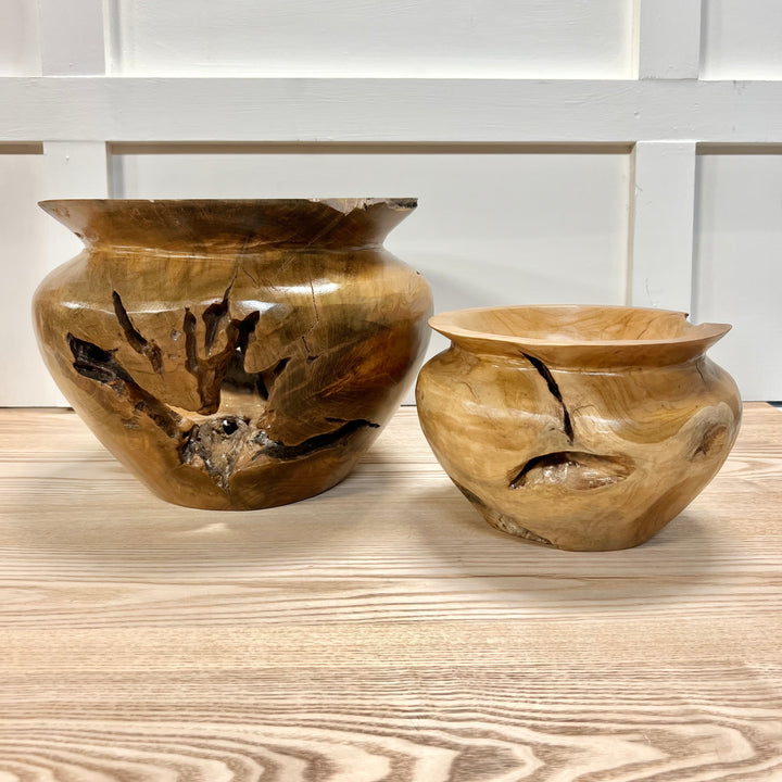 Teak Wood Vases