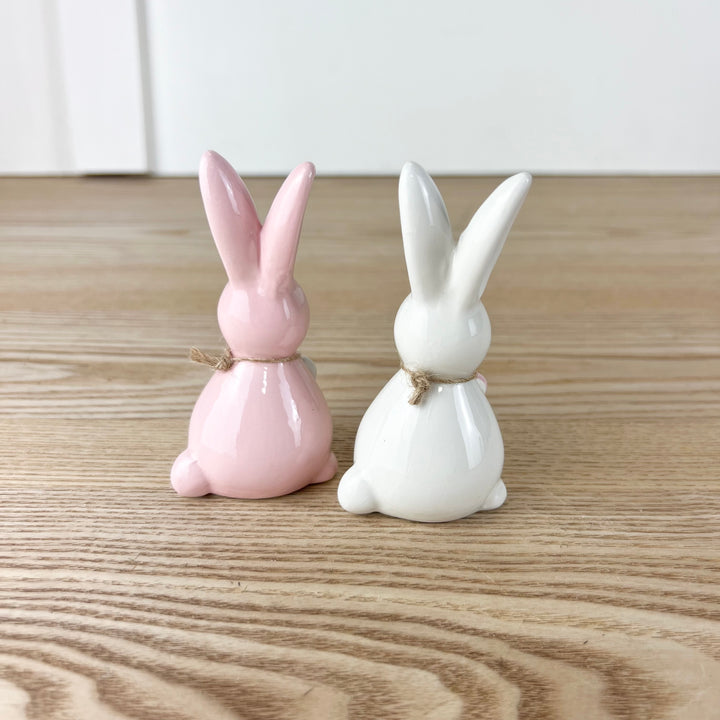 Dolomite Bunny with Heart Necklace - Set of 2