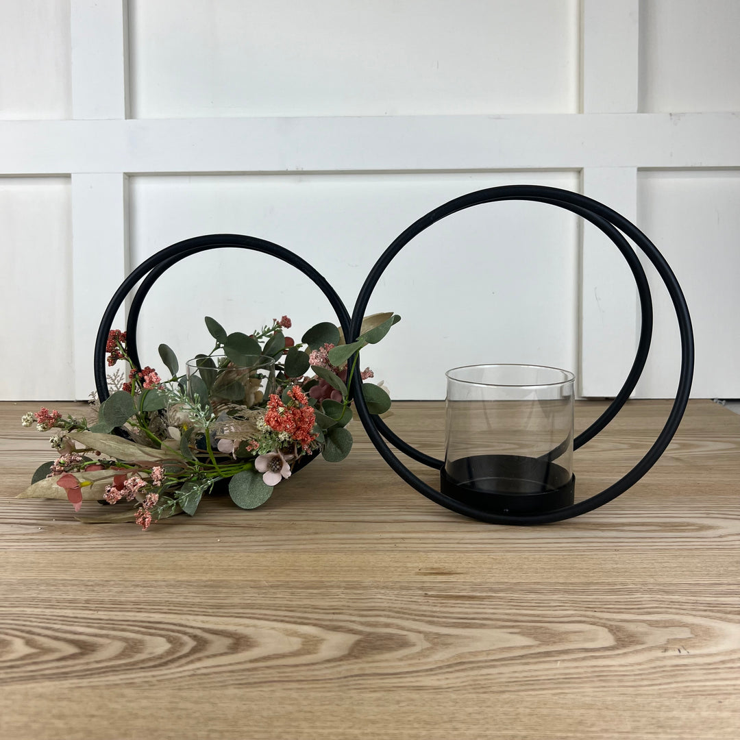 Black Ring Candle Holder, 2 sizes available