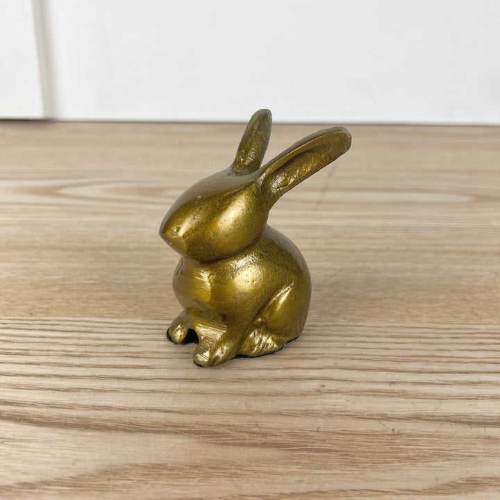 Small Silver and Gold Sitting Rabbit