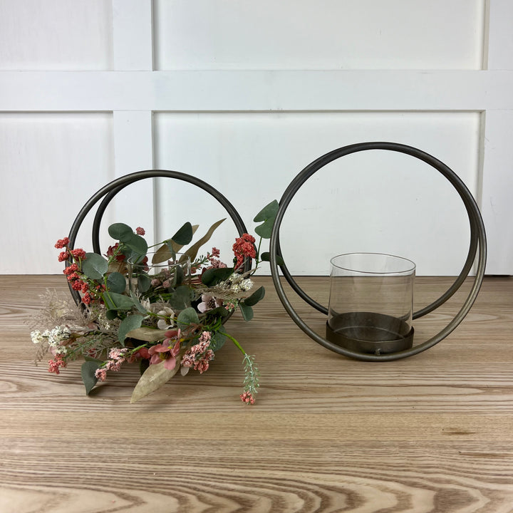 Champagne Gold Ring Candle Holder, 2 sizes available