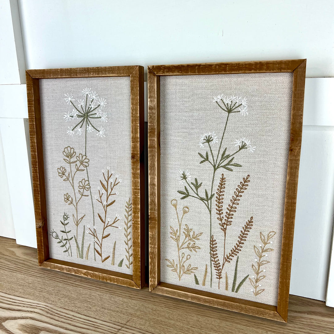 Canvas Wildflower Print Set of 2