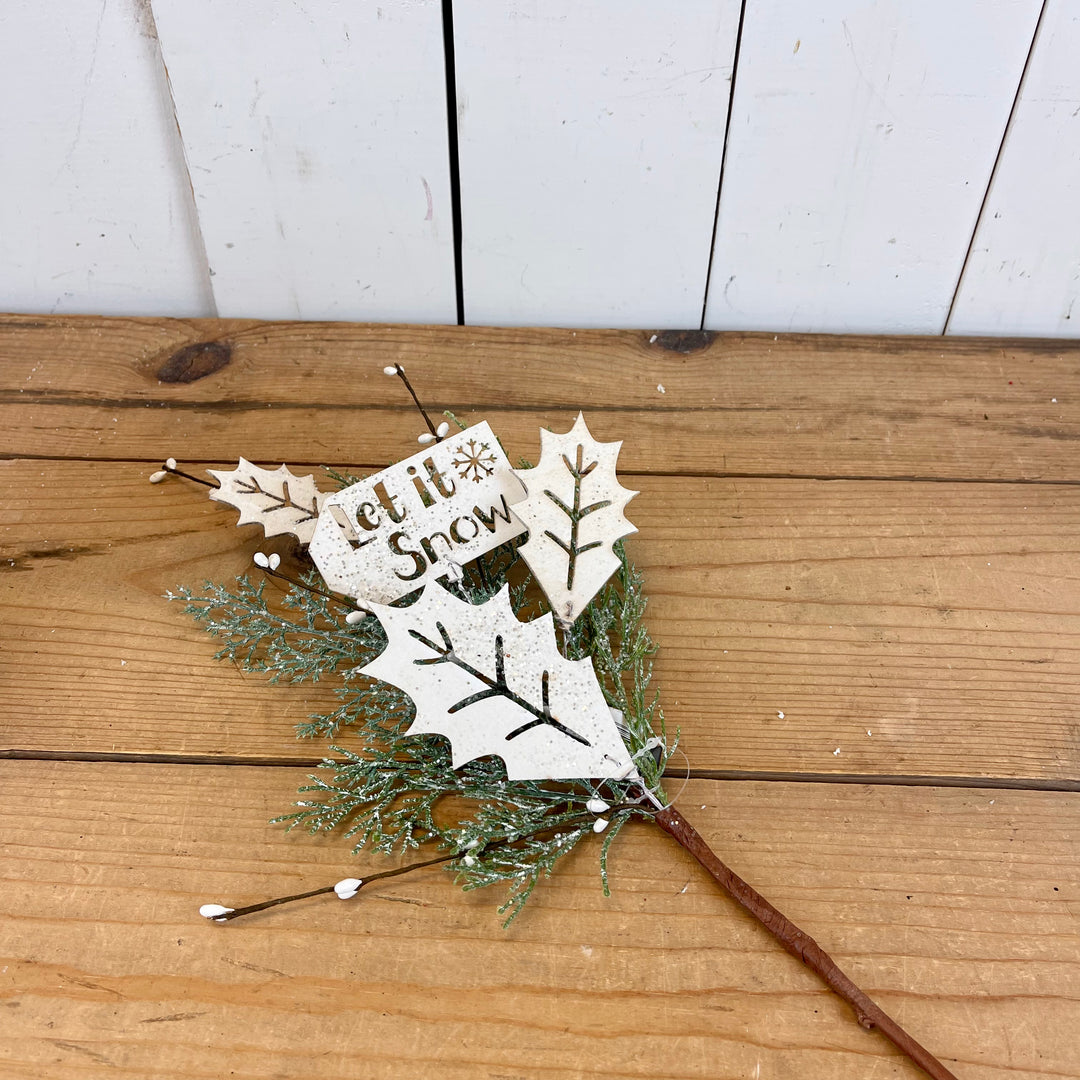 Laser Cut “Let it Snow” Stem