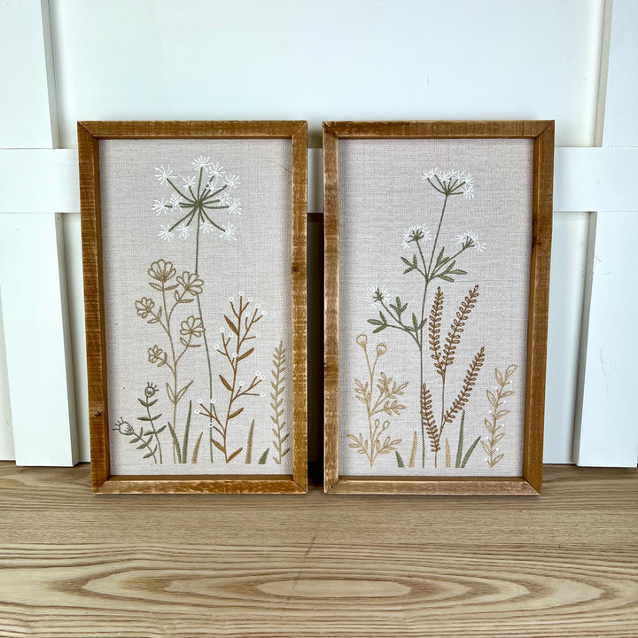 Canvas Wildflower Print Set of 2