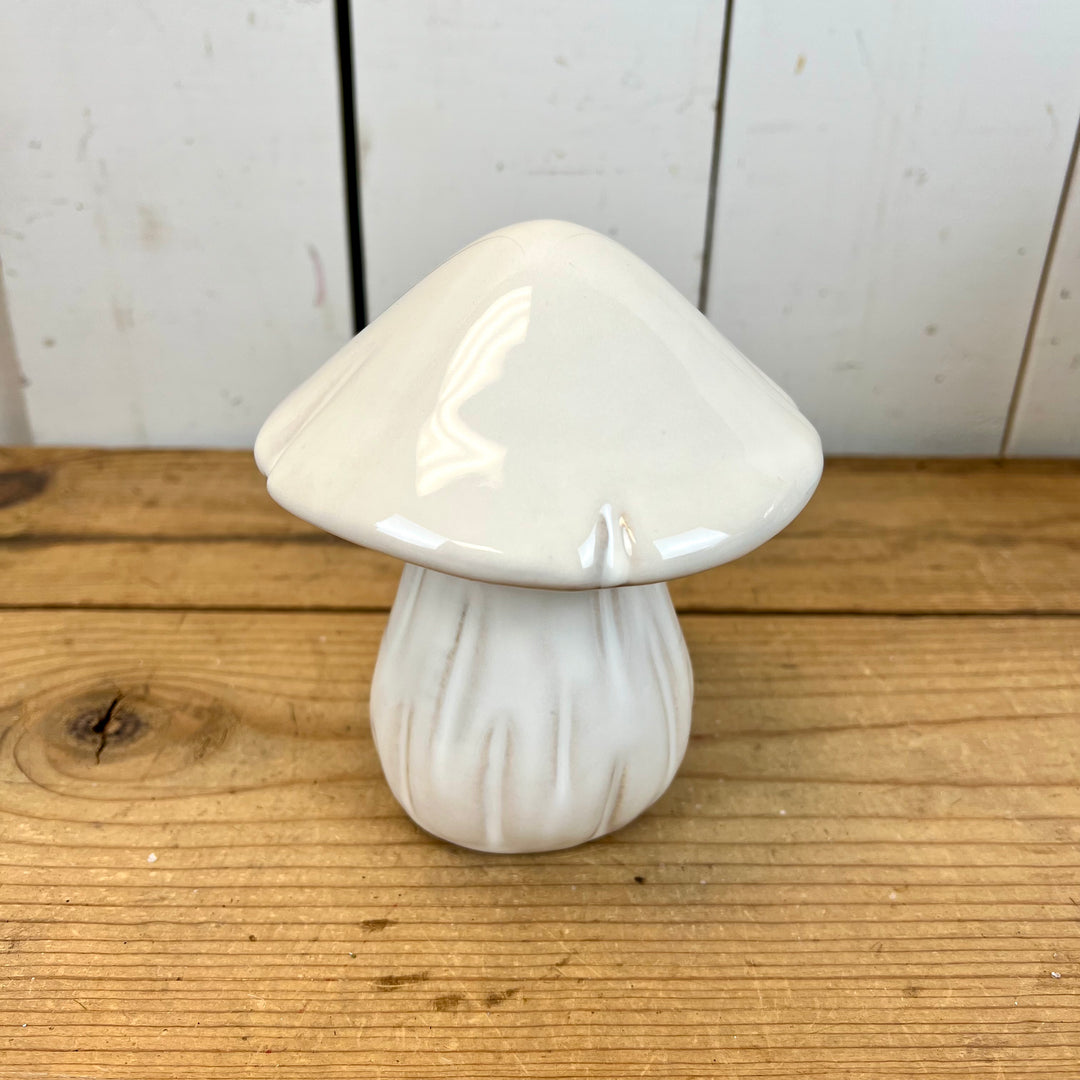 White Ceramic Mushrooms